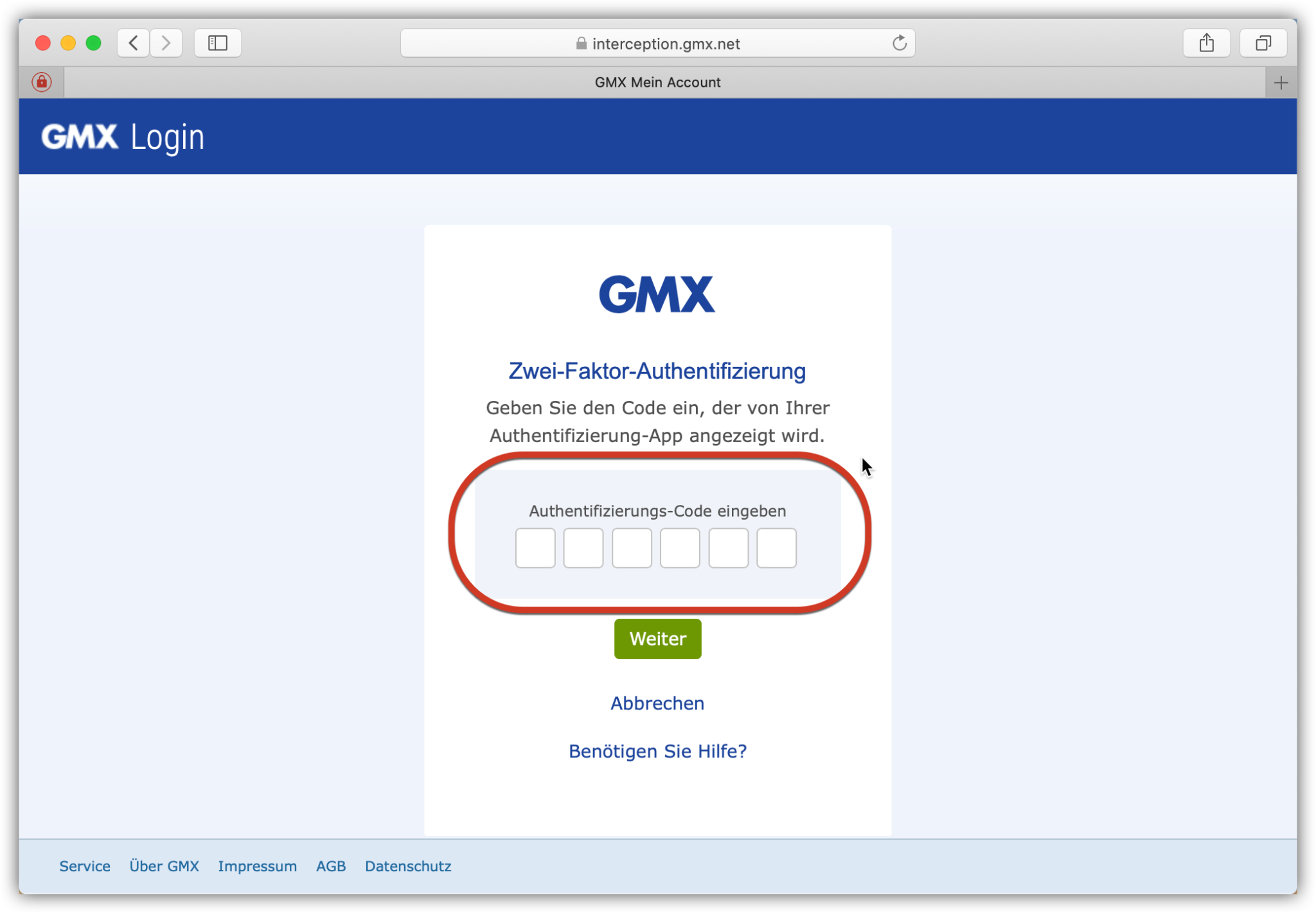 GMX – Zwei-Faktor-Authentisierung (2FA)