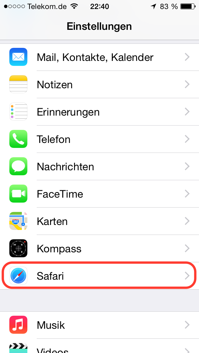 iOS 8 DuckDuckGo als StandardSuchmaschine in Safari auf dem iPhone
